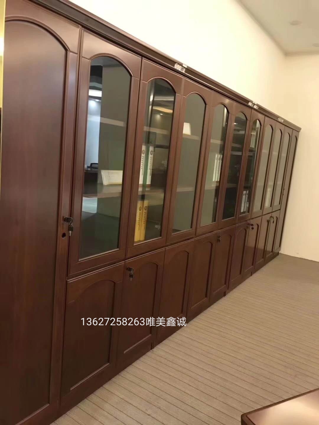 實木油漆文件柜WM-WJG129