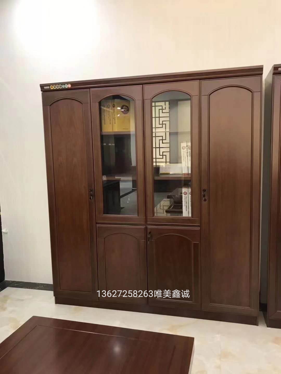 實木油漆文件柜WM-WJG128