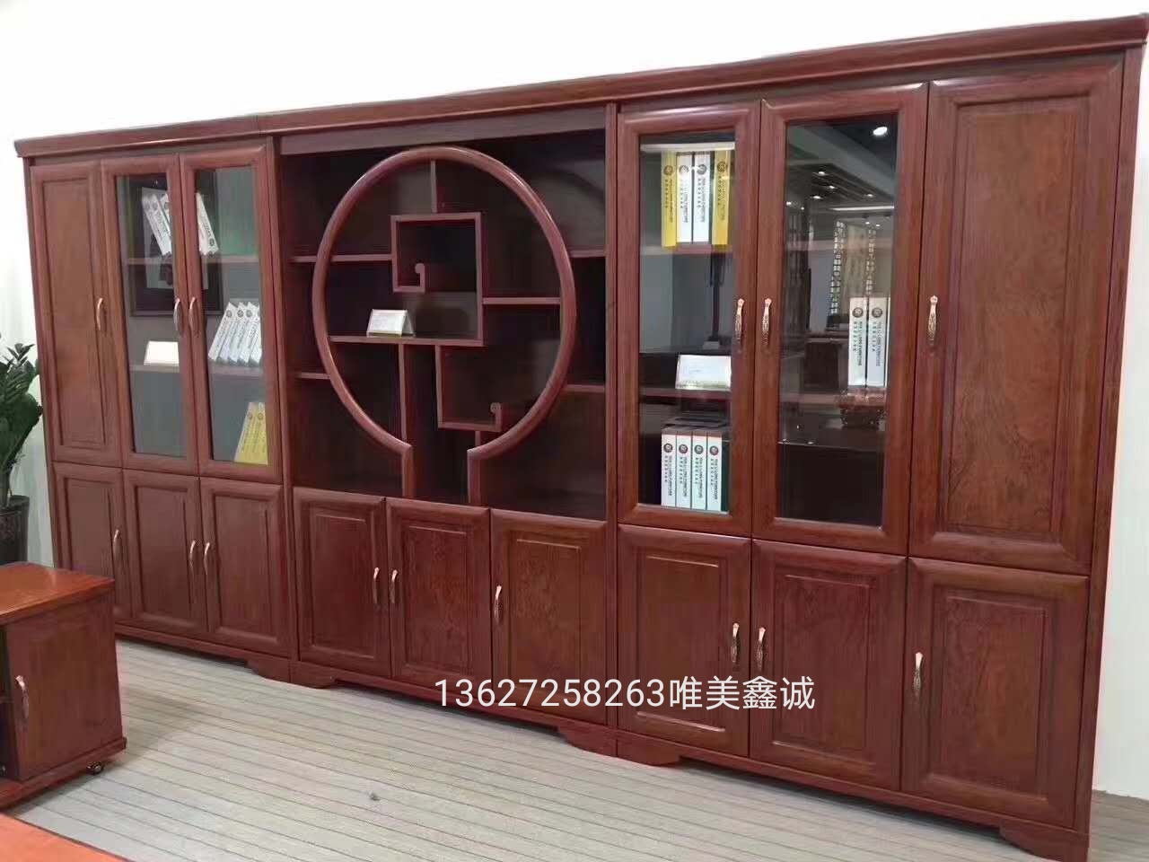 實木油漆文件柜WM-WJG127