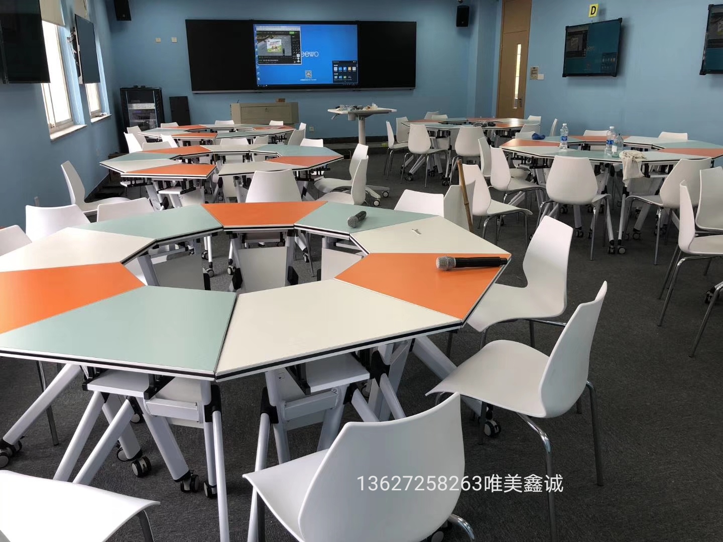 鋼架培訓桌WM-PXZ145
